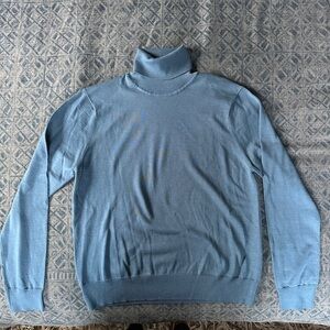 Sandro Light Blue Turtleneck Sweater